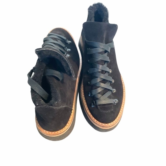 FLAMINGOS Made in Italy SZ 39 | SUEDE/LAMB SHEARLING TRABENDO ANKLE BOOTS - Picture 5 of 13